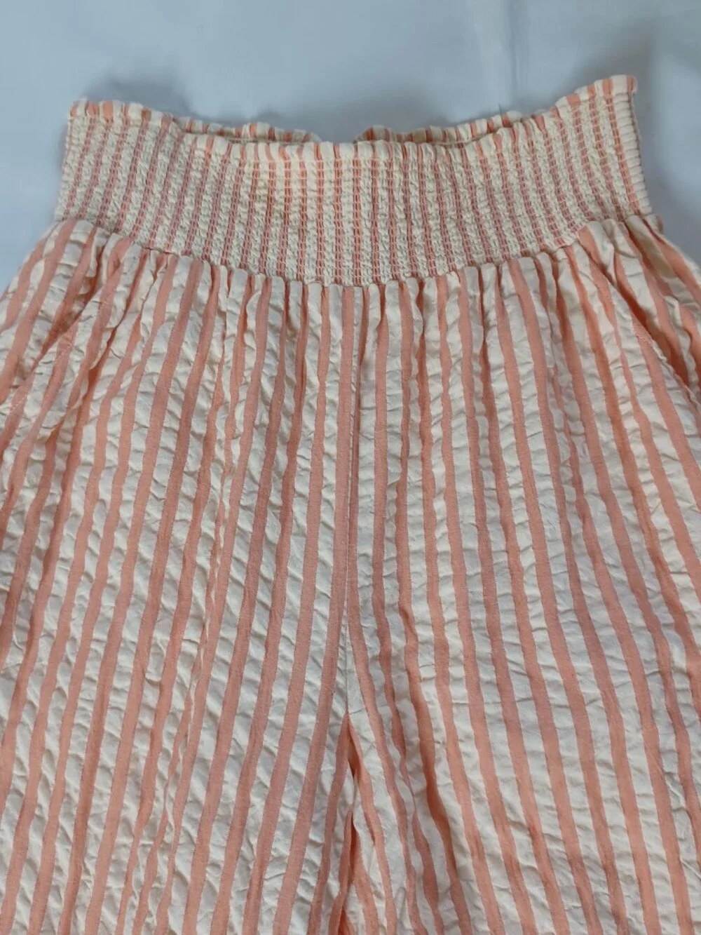 Roller Rabbit Womens Tianna Top And Pants Set Fringe Coral Stripe CoverUp Size M